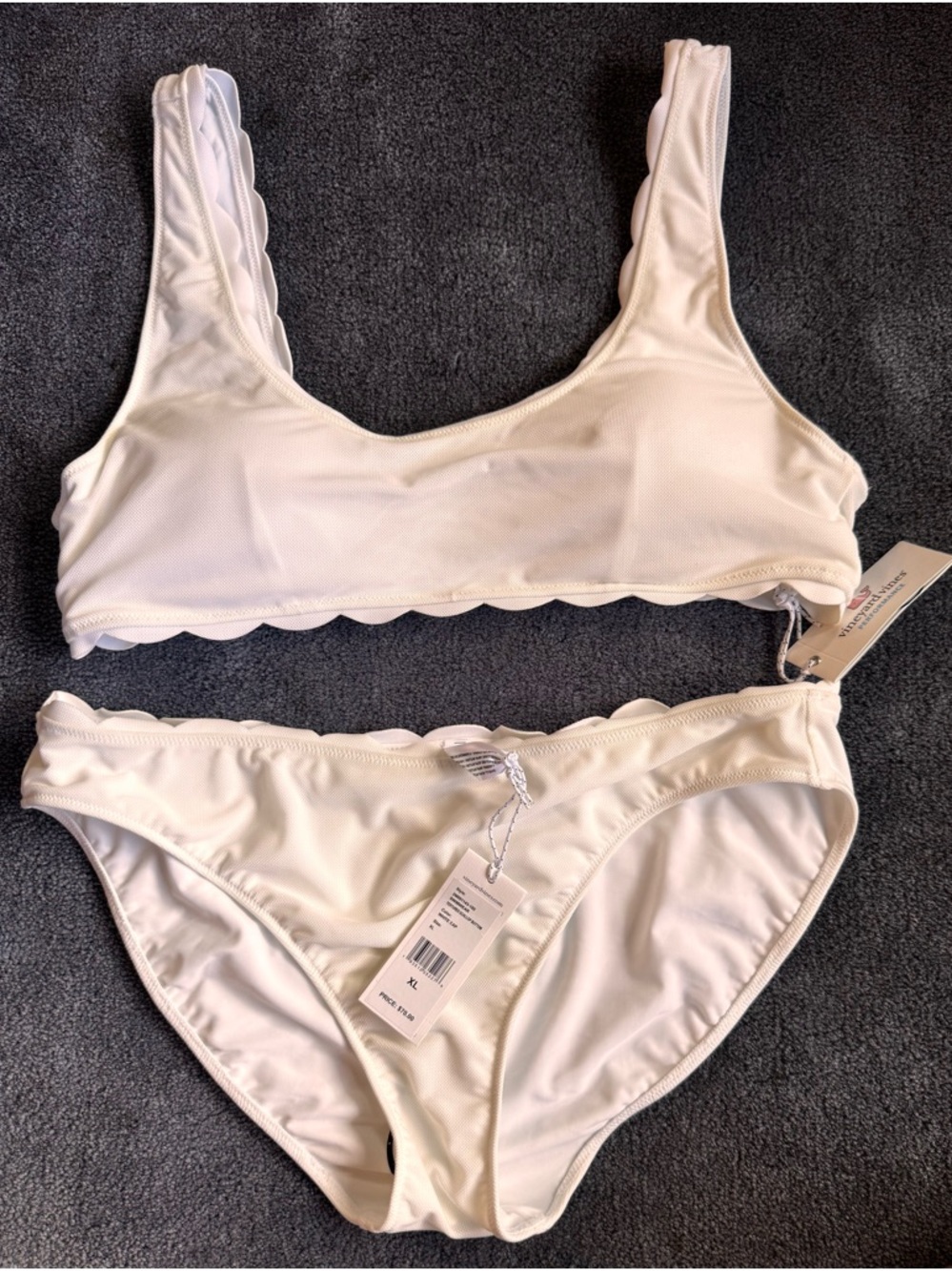 Vineyard Vines White Cap Textured Swim Bottom and top